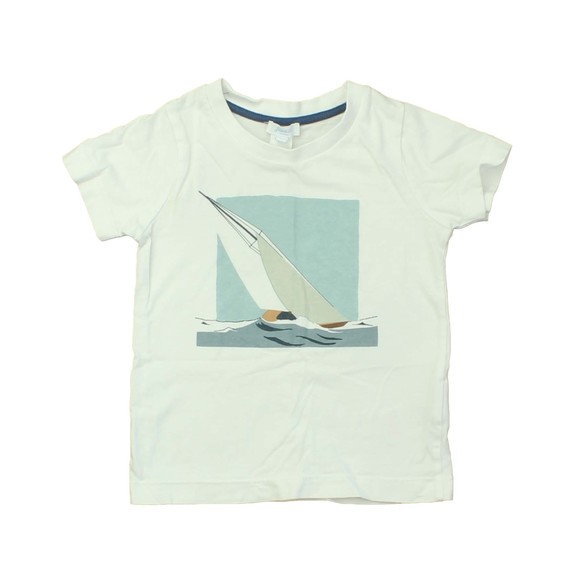 Jacadi Boys White | Sailboat T-Shirt size: 2T - Picture 2 of 2